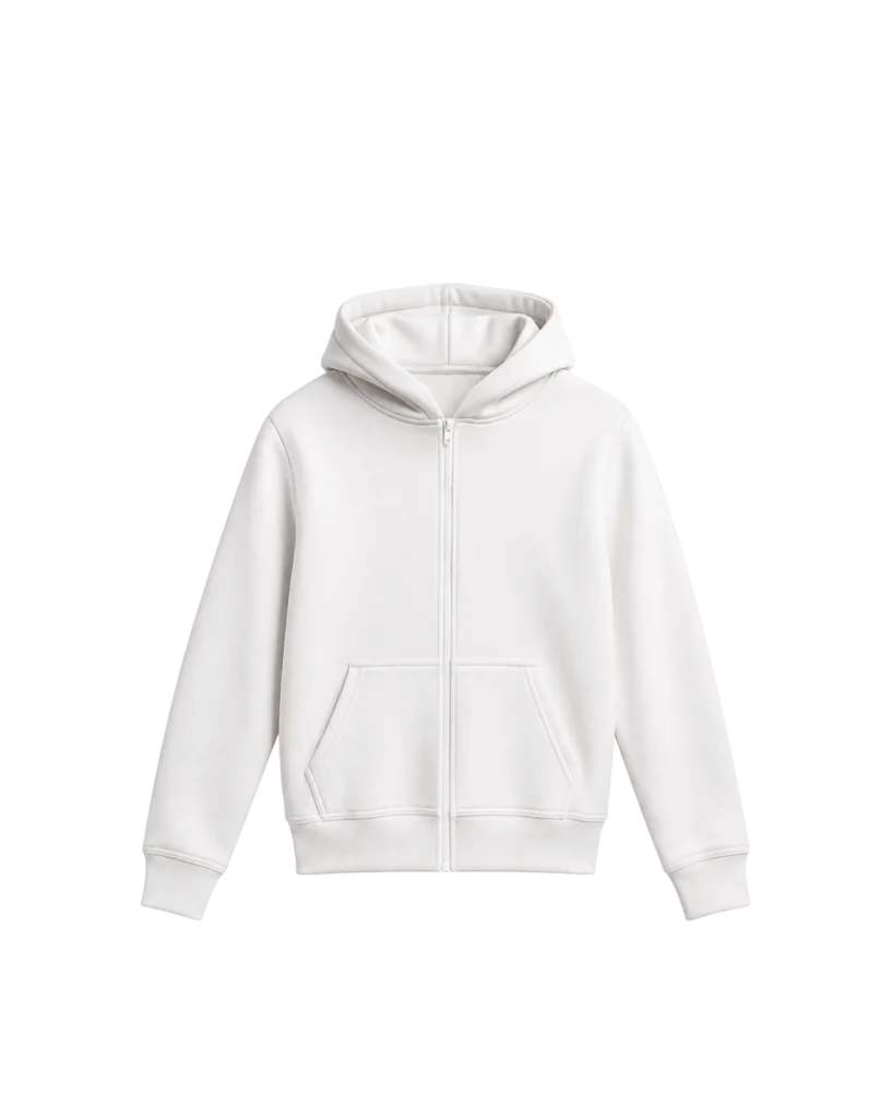 Bluza z kapturem rozsuwana krój dziecięcy